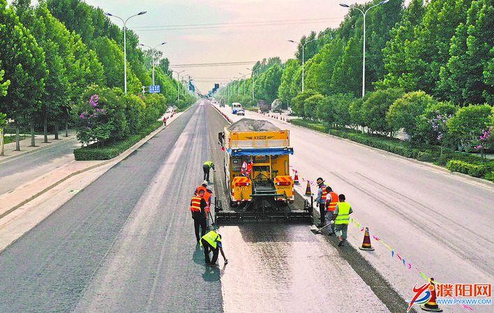 我市人民路等5条市政道路养护工程施工掠影